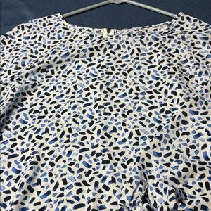 Stylish Blue and White Women's Top